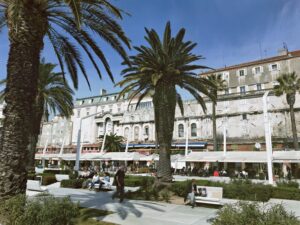 Vue sur le mur d'enceinte du Palais de Dioclétien. Les 5 plus belles villes de Dalmatie. Split